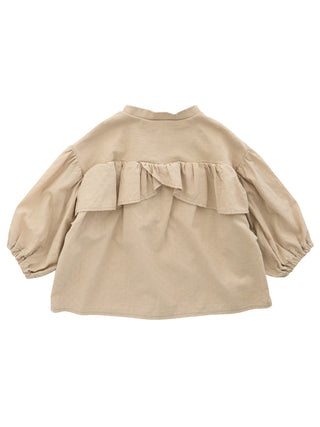 2-Way Frill Beige T-Shirt