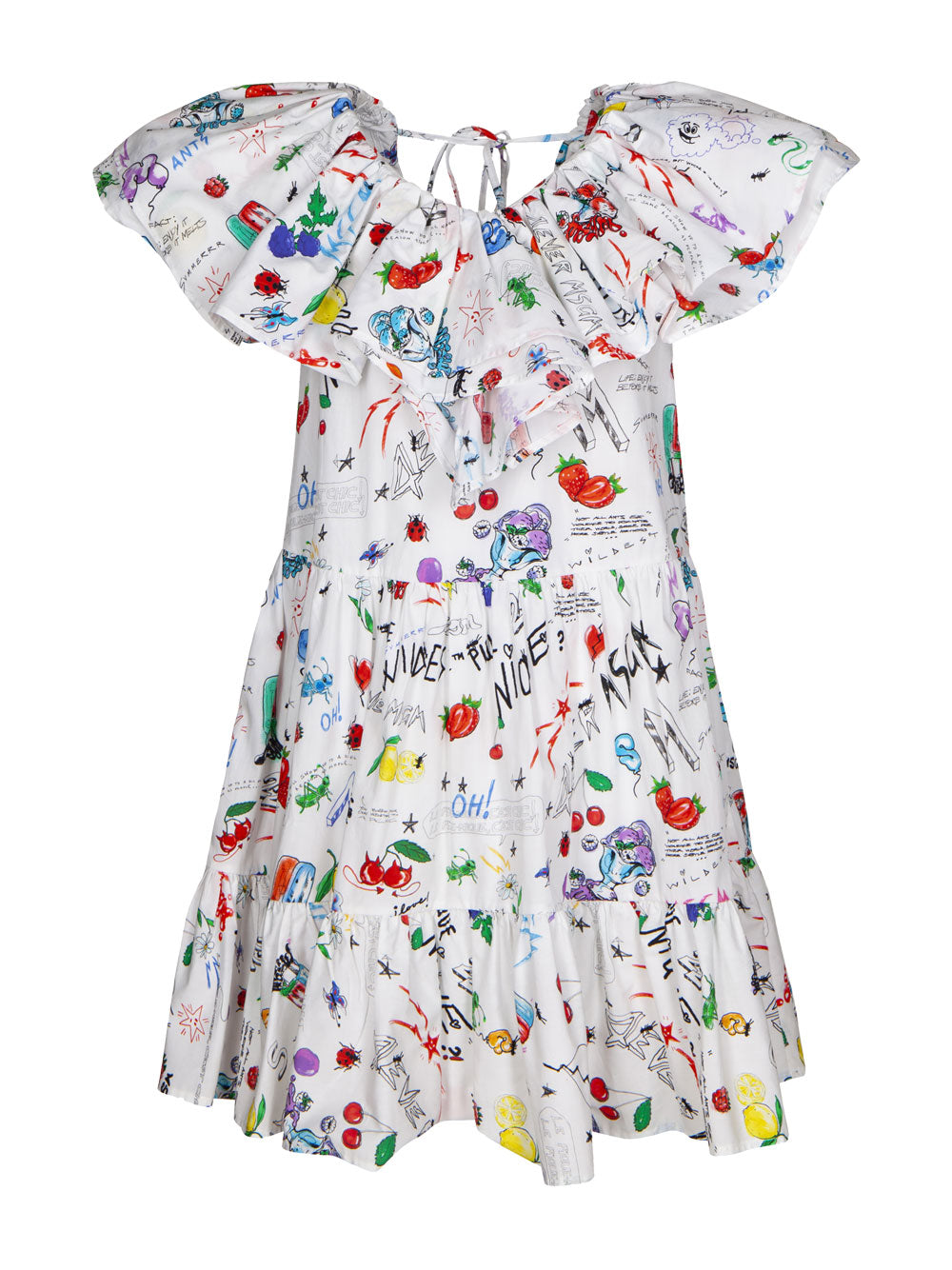 MSGM Kids paint-splatter logo dress size 14A new with tags