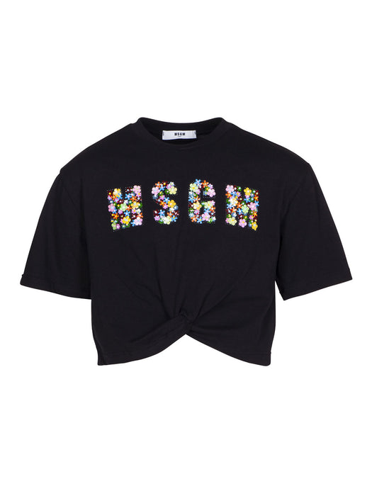 MSGM KIDS: sneakers in stretch knit - Black  Msgm Kids shoes 69130 online  at