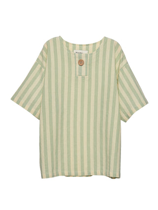 Henley Matcha Stripe Shirt