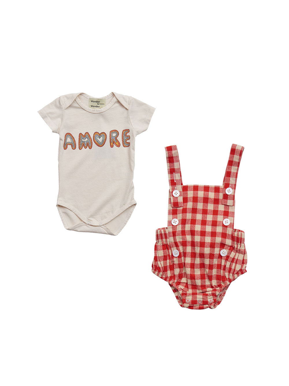 Gingham Red Check Baby Romper