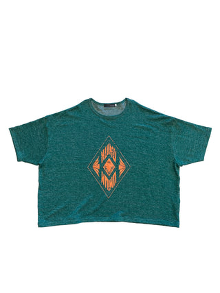 Diamond Print Green T-Shirt