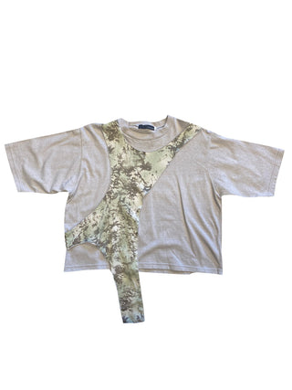 Grey Abstract Print T-Shirt