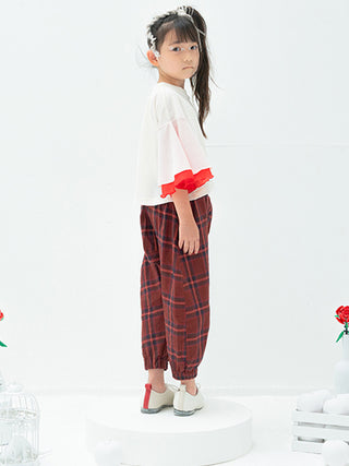 Red Checked Sarrouel Pants