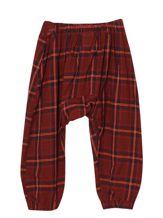 Red Checked Sarrouel Pants