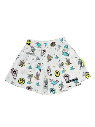 Tree Print Popeline Shorts