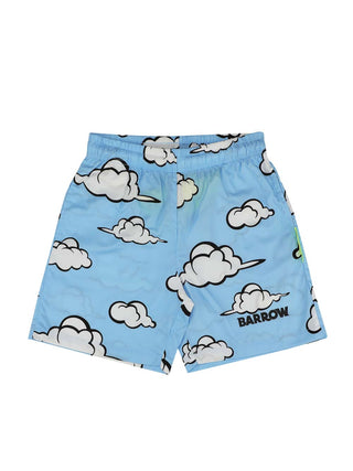 Cloud Print Popeline Shorts