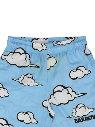 Cloud Print Popeline Shorts