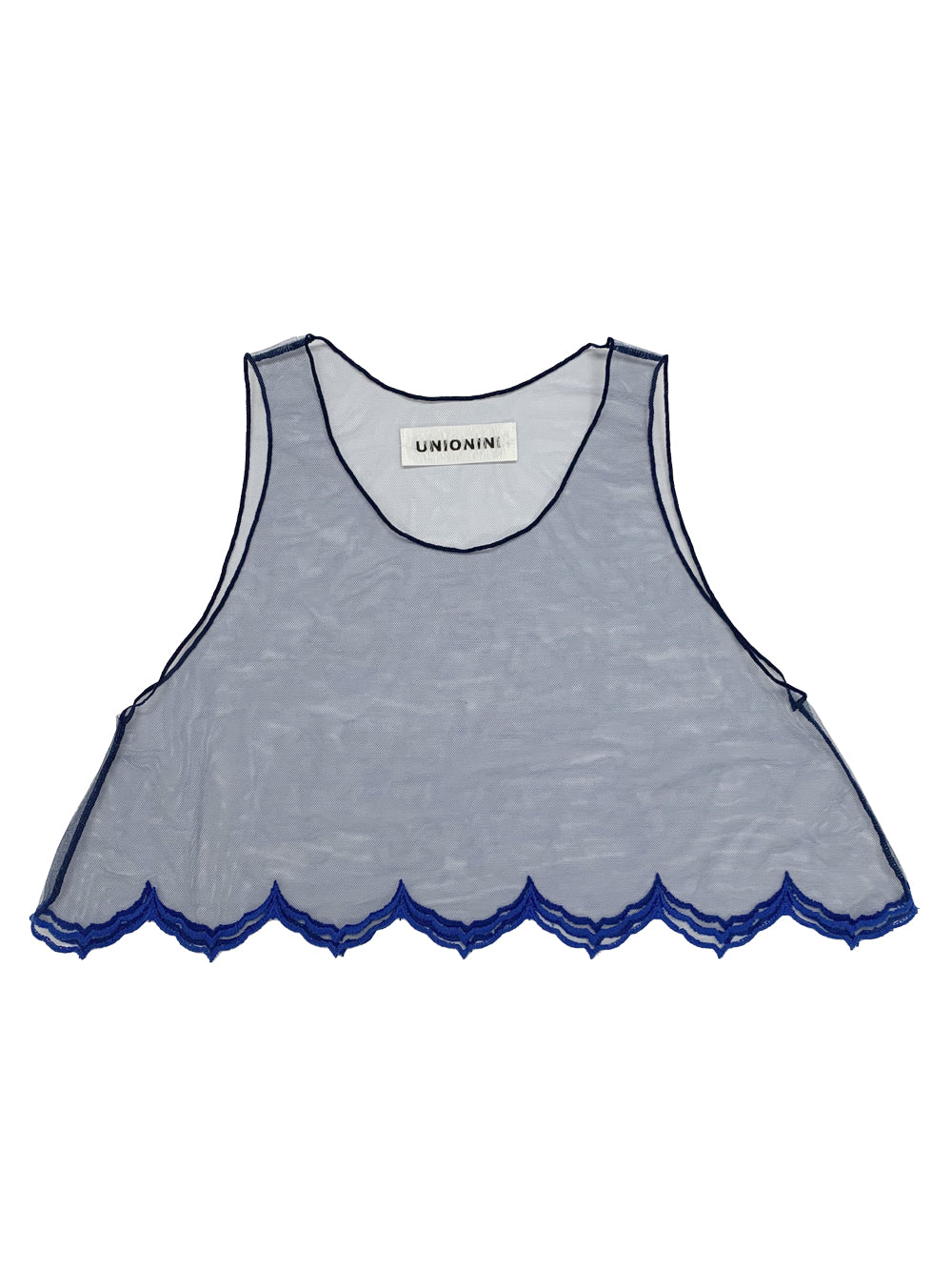 Tulle Navy Top