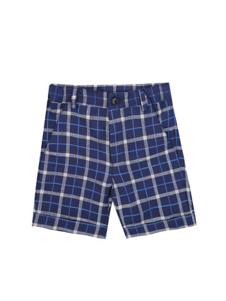 Blue Checked Shorts