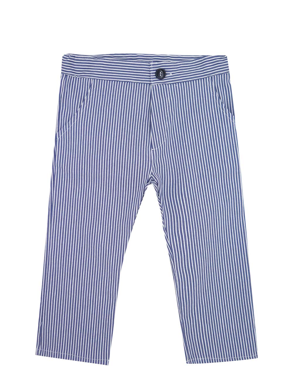 Blue White Striped Trousers