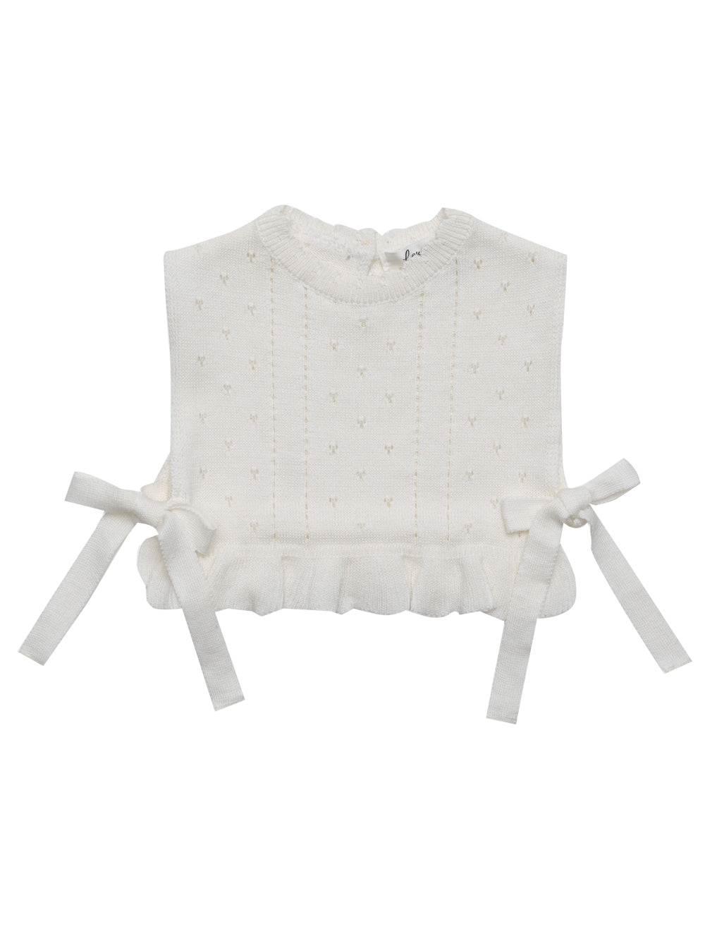 Baby Davian Vanilla White Knit Vest