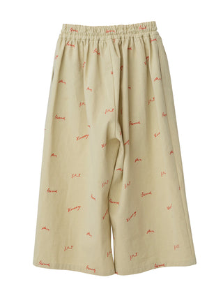 Ivory and Red Rogo Pants